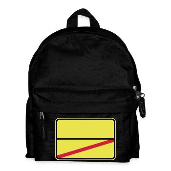 Traffic sign to be personalized with your text - Kids' Backpack - black - Front