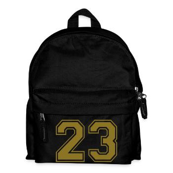23 - Nummer - Kinder Rucksack - Schwarz - Vorne