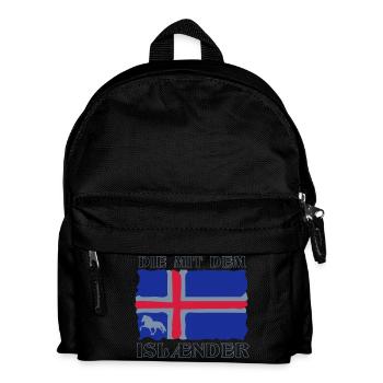 Die mit dem Isländer - Kinder Rucksack - Schwarz - Vorne