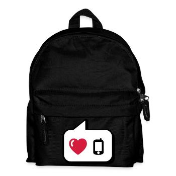 Balloon i love the phone - Kids' Backpack - black - Front