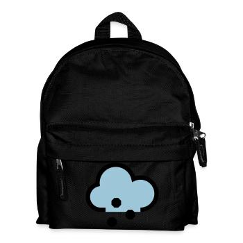 Wetter Symbol oder Icon Schnee und Graupel - Kinder Rucksack - Schwarz - Vorne