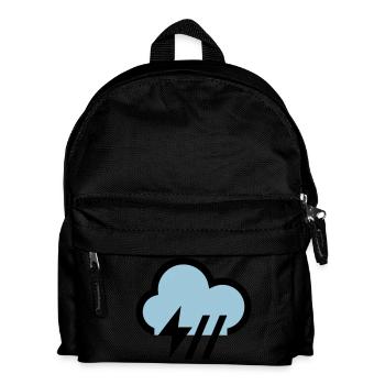 Unwetter, Gewitterwolke Symbol, Icon - Kinder Rucksack - Schwarz - Vorne