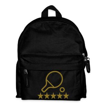 Tischtennis - Kinder Rucksack - Schwarz - Vorne