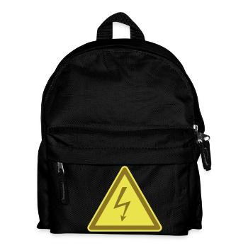Vorsicht Hochspannung - Kinder Rucksack - Schwarz - Vorne