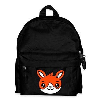 Fuchs Rotfuchs Wildes Tier Schlauer Wald Bewohner - Kinder Rucksack - Schwarz - Vorne