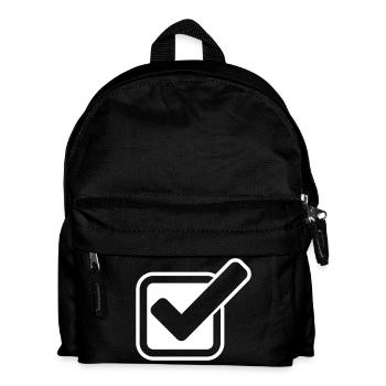 Tick the symbol - Kids' Backpack - black - Front