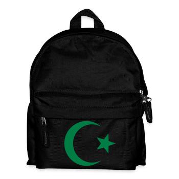 Stern u. Halbmond - Kinder Rucksack - Schwarz - Vorne