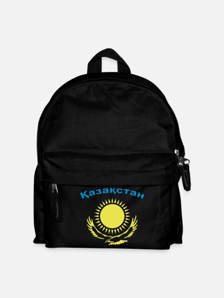Kasachstan 2-farbig - Kinder Rucksack - Schwarz