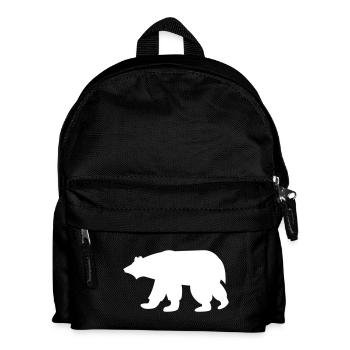 Polar bear full of snow - Kids' Backpack - black - Front