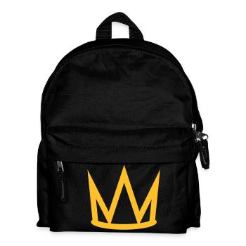 crown de - Kinder Rucksack - Schwarz - Vorne