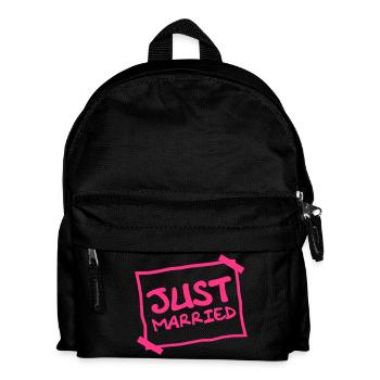 Just Married Notice - Kids' Backpack - black - Front