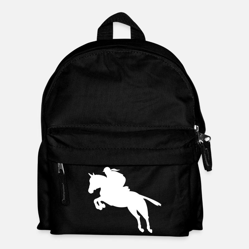 équestre de saut d'obstacles - Sac à dos Enfant - noir