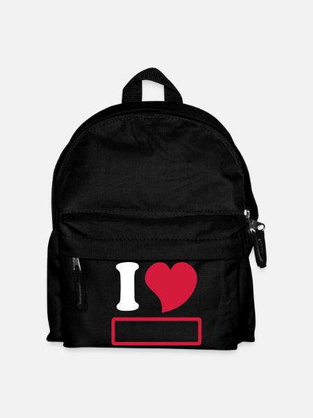 I love à personnaliser - Sac à dos Enfant - noir
