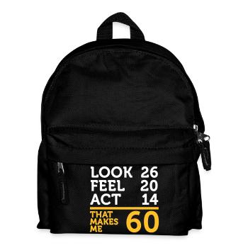 Ich bin 60 Jahre alt, aber ich kann noch klettern! - Kinder Rucksack - Schwarz - Vorne