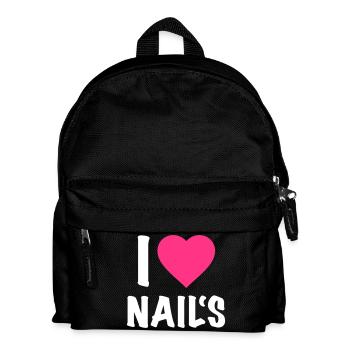 I love Nails - Nail Artist - Nailart - Nails - Kids' Backpack - black - Front