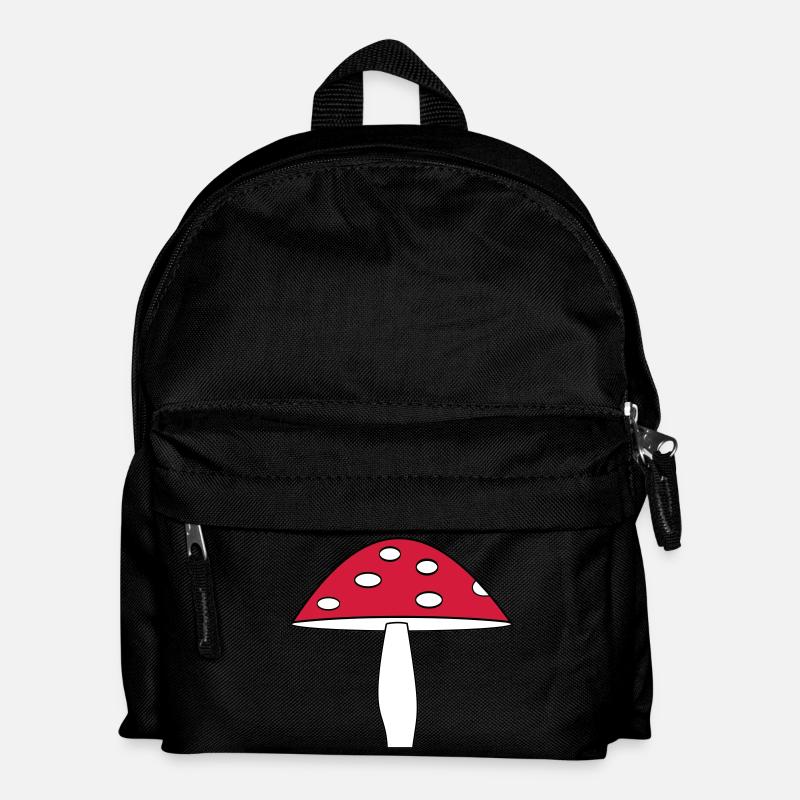 Pilz, Fliegenpilz - Kinder Rucksack - Schwarz