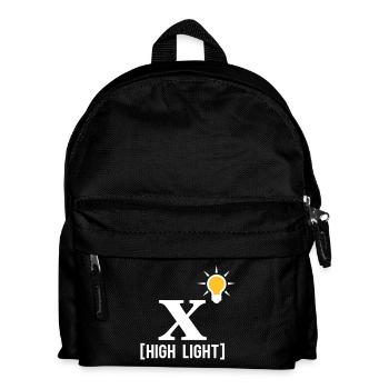High Light (x & Glühbirne) - Kinder Rucksack - Schwarz - Vorne