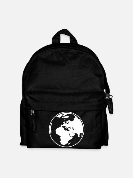 Welt - Kinder Rucksack - Schwarz