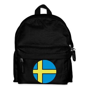 schweden_rund_50 - Kinder Rucksack - Schwarz - Vorne