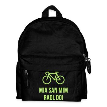 Mia San Mim Radl Do! (Fahrrad & Rennrad Fahren) - Kinder Rucksack - Schwarz - Vorne