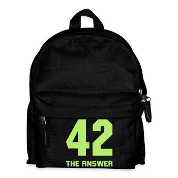 42, the Answer Antwort Galaxis Science Fiction UFO - Kinder Rucksack - Schwarz - Vorne
