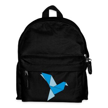 origami bird - Kids' Backpack - black - Front
