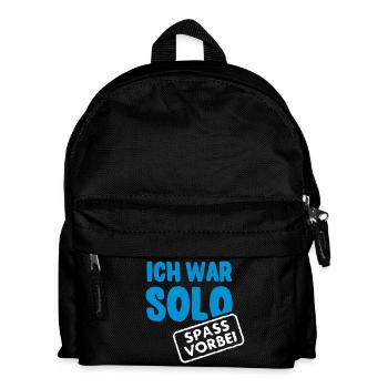 Ich war solo - Spaß vorbei - Kinder Rucksack - Schwarz - Vorne
