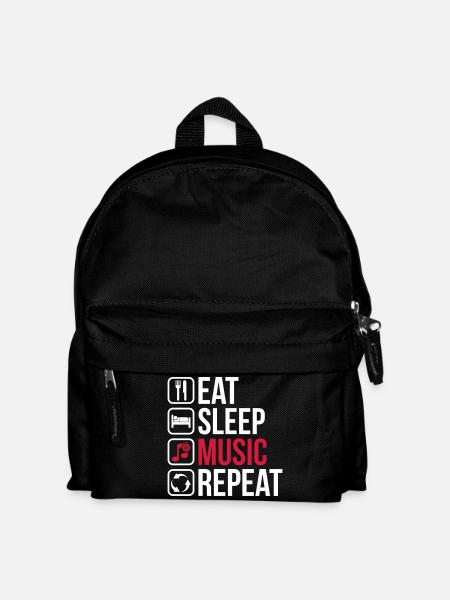 Eat Sleep Music Repeat - Kids' Backpack - black