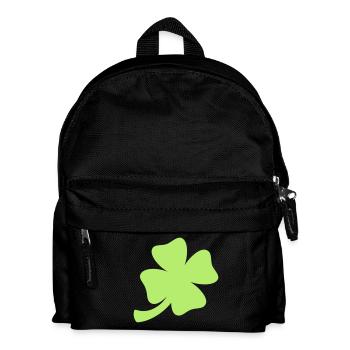 Lucky clover / four leaved clover (1c) - Kids' Backpack - black - Front
