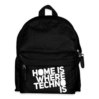 Home is where techno is Club DJ Berlin - Kids' Backpack - black - Front