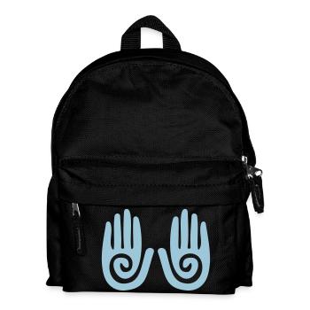 Energie - Hände - Kinder Rucksack - Schwarz - Vorne