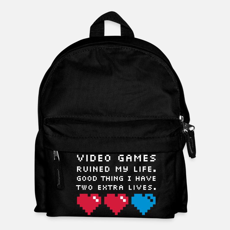 Video Games ruined my life - Kinder Rucksack - Schwarz