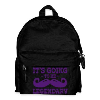 it's going to be legendary / moustache - Kids' Backpack - black - Front