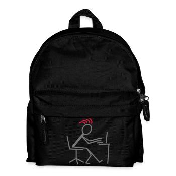 Computerarbeit - Kinder Rucksack - Schwarz - Vorne