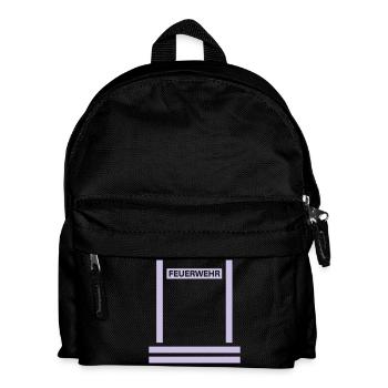 Feuerwehr Reflex Rücken - Kinder Rucksack - Schwarz - Vorne