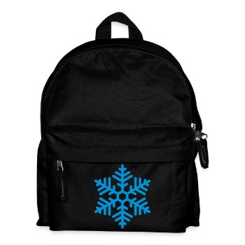 Schneeflocke - Kinder Rucksack - Schwarz - Vorne