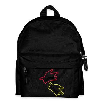 Narrenkappe / Helau / Alaaf - Kinder Rucksack - Schwarz - Vorne