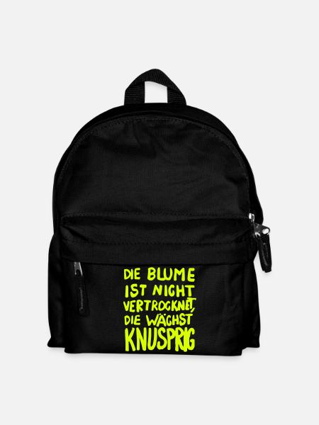 Die Blume wächst knusprig - Kinder Rucksack - Schwarz