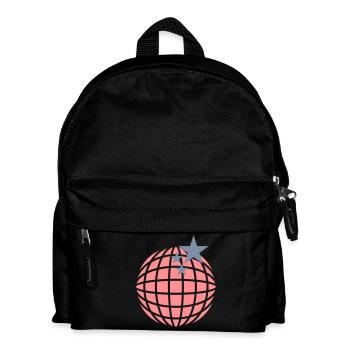 Disco-Kugel / disco globe (2c) - Kids' Backpack - black - Front