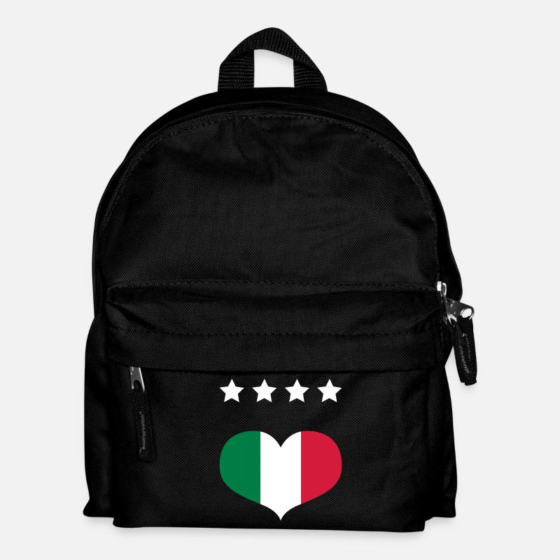 Italian Football - Kinder Rucksack - Schwarz