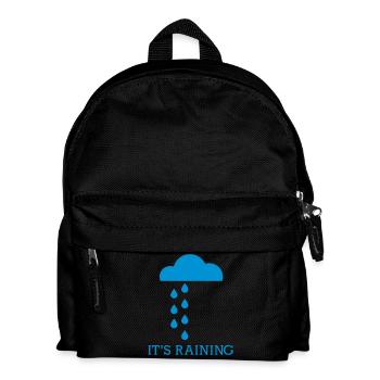 it's raining - Kids' Backpack - black - Front