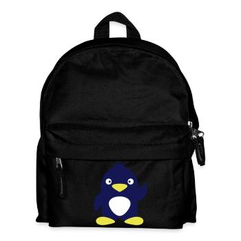 Cute Penguin Waving Antarctica South Pole Animal Bird - Kids' Backpack - black - Front