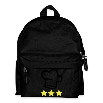 Chef's hat cook 3 stars - Kids' Backpack - black - Front