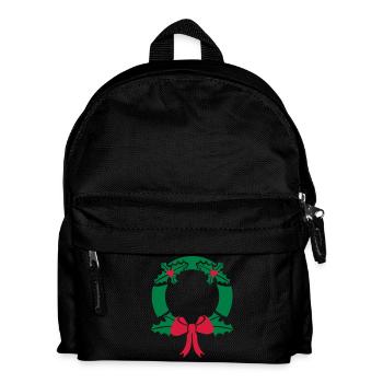 Kranz Weihnachten - Kinder Rucksack - Schwarz - Vorne