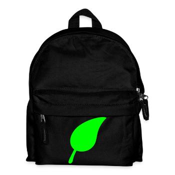 Grünes Schönes Blatt Öko Frühling Sommer Natur - Kinder Rucksack - Schwarz - Vorne
