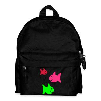 fische - Kinder Rucksack - Schwarz - Vorne