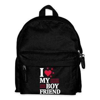 ICH LIEBE MEINEN FREUND! - Kinder Rucksack - Schwarz - Vorne