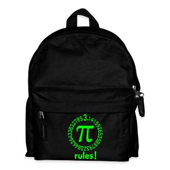Pi_rules_! - Kinder Rucksack - Schwarz - Vorne