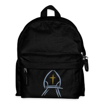 Papstmütze - Kinder Rucksack - Schwarz - Vorne