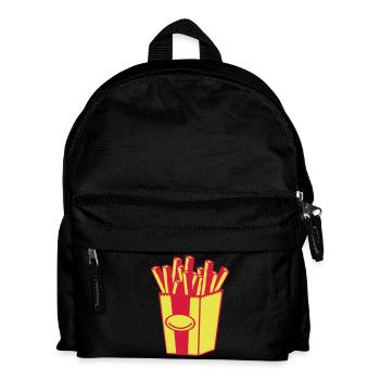 Pommes - Kinder Rucksack - Schwarz - Vorne